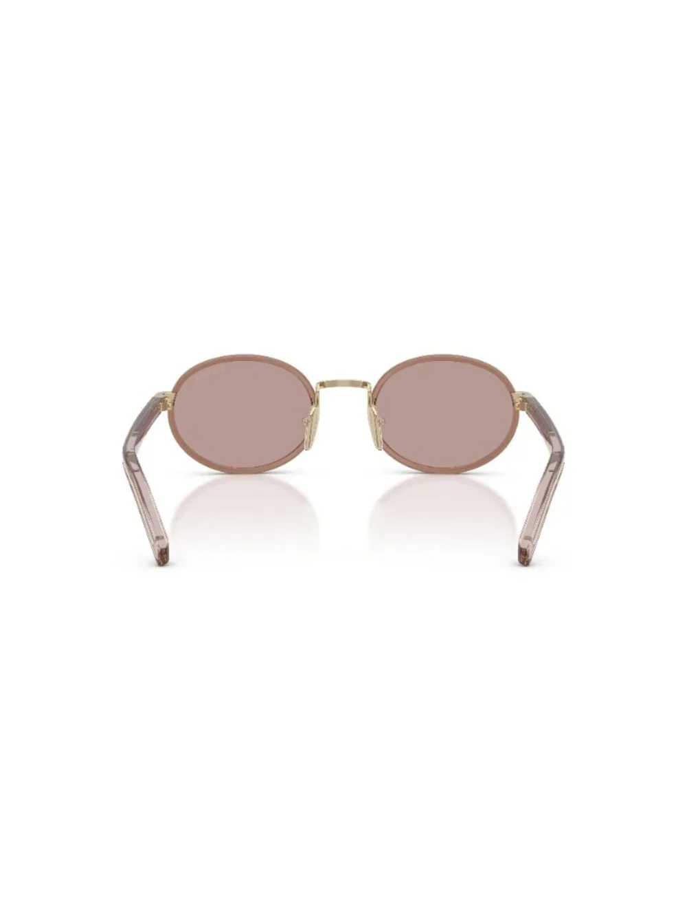 New Prada Women's Sunglasses Multicolor Round Brown Lens Metal Frame PR B56S 52